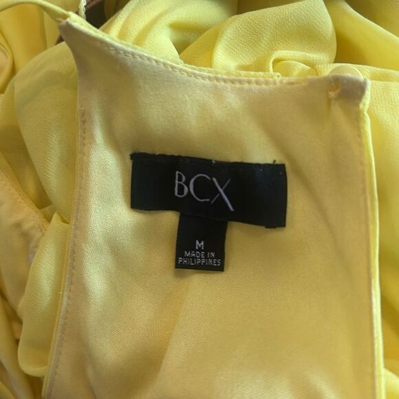 BCX Yellow Sheath Sleeveless Belted Dress size Medium M - Picture 5 of 5